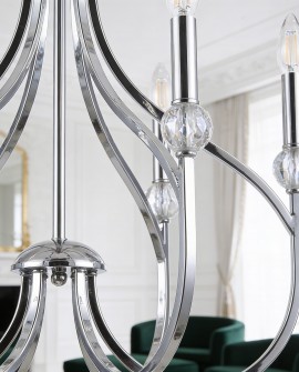 NOWOCZESNA LAMPA WISZĄCA CHROMOWANA ARCHETYPE W6