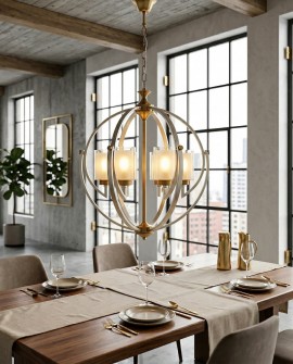 LAMPA WISZĄCA LOFT SATYNOWO-MOSIĘŻNA BERGEN W6