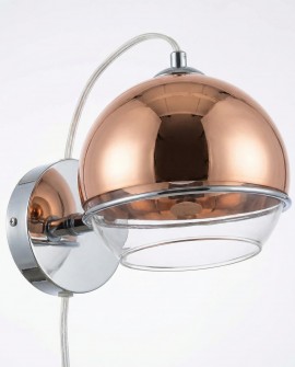 LAMPA ŚCIENNA KINKIET NOWOCZESNY RÓŻOWE ZŁOTO VERONI