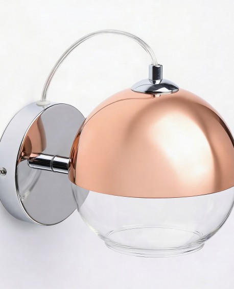 LAMPA ŚCIENNA KINKIET NOWOCZESNY RÓŻOWE ZŁOTO VERONI