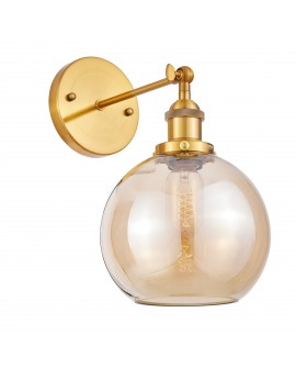 LAMPA ŚCIENNA KINKIET LOFT MOSIĘŻNO-BURSZTYNOWA NAVARRO