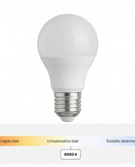 ŻARÓWKA LED E27/G45 MOC 9W-4000K