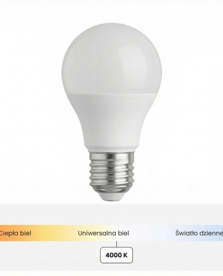 ŻARÓWKA LED E27/G45 MOC 9W-4000K