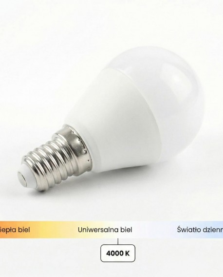 ŻARÓWKA LED E14/G45 MOC 5W-4000K