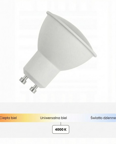 ŻARÓWKA LED GU10 MOC 7W 4000K