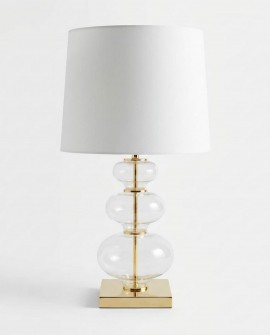 LAMPA NOCNA BIAŁO-ZŁOTA BRISTON