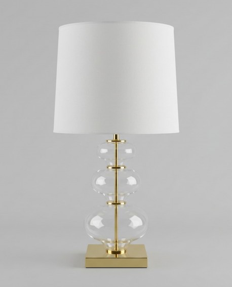 LAMPA NOCNA BIAŁO-ZŁOTA BRISTON