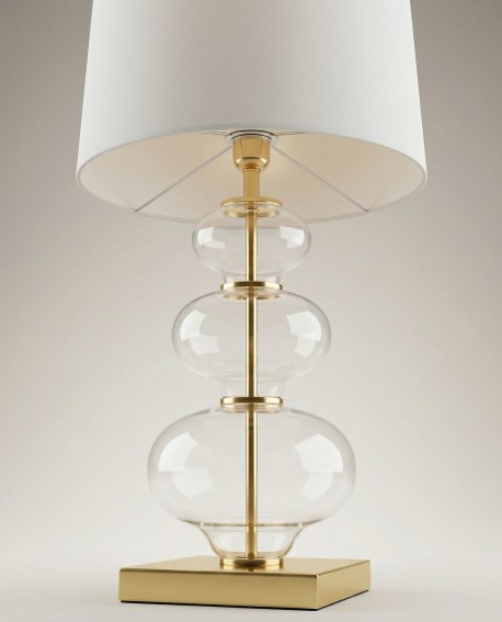 LAMPA NOCNA BIAŁO-ZŁOTA BRISTON