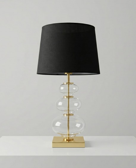 LAMPA NOCNA CZARNO-ZŁOTA BRISTON