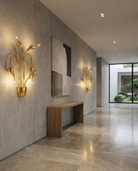 LAMPA ŚCIENNA KINKIET NOWOCZESNY ZŁOTY MAGICA W5