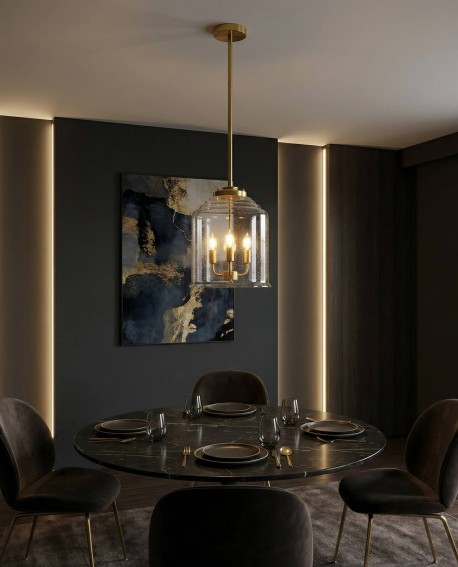 NOWOCZESNA LAMPA WISZĄCA MOSIĘŻNA RALTON W3