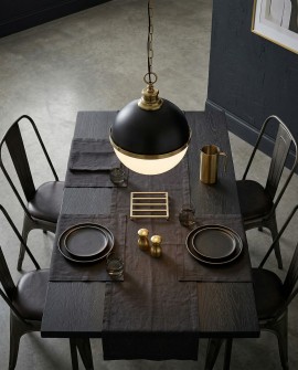 LAMPA WISZĄCA LOFT CZARNO-MOSIĘŻNA LARGO