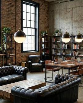 LAMPA WISZĄCA LOFT CZARNO-MOSIĘŻNA LARGO