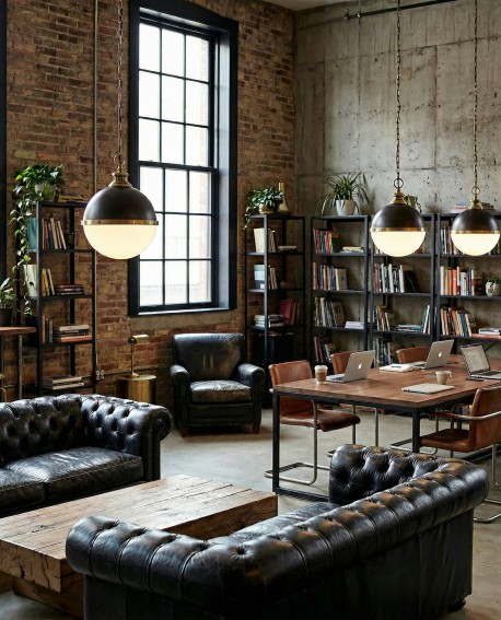 LAMPA WISZĄCA LOFT CZARNO-MOSIĘŻNA LARGO