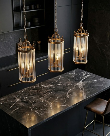 LAMPA WISZĄCA LOFT MOSIĘŻNA BOSTON W3