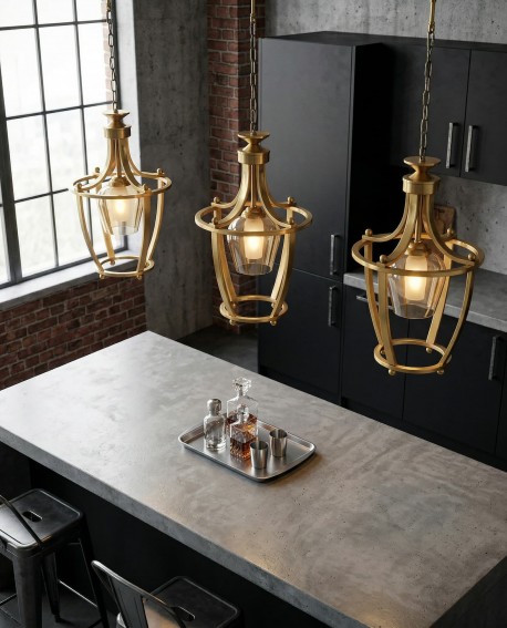 LAMPA WISZĄCA LOFT MOSIĘŻNA BROOKLYN W1