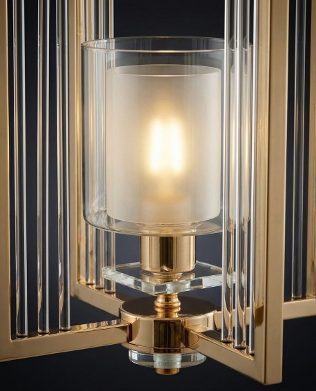 NOWOCZESNA LAMPA WISZĄCA LOFT ZŁOTA MANHATTAN W1