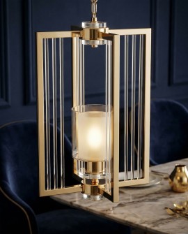 NOWOCZESNA LAMPA WISZĄCA LOFT ZŁOTA MANHATTAN W1