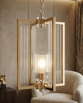 NOWOCZESNA LAMPA WISZĄCA LOFT ZŁOTA MANHATTAN W1