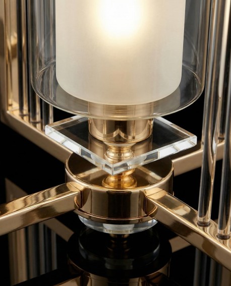 NOWOCZESNA LAMPA WISZĄCA LOFT ZŁOTA MANHATTAN W1