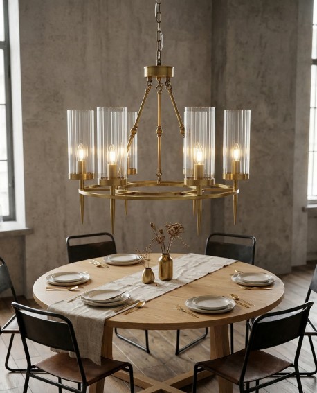 LAMPA WISZĄCA NOWOCZESNA MOSIĘŻNA MORATTI W6