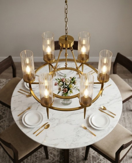 LAMPA WISZĄCA NOWOCZESNA MOSIĘŻNA MORATTI W6