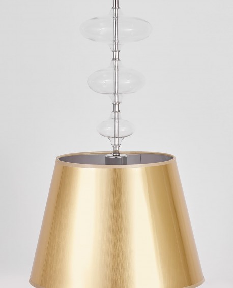 NOWOCZESNA LAMPA WISZĄCA ZŁOTO-PRZEZROCZYSTA VENEZIANA NEO W1