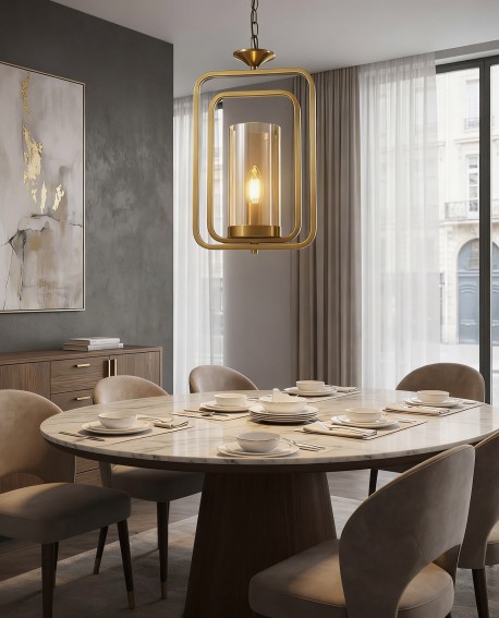 LAMPA WISZĄCA LOFT MOSIĘŻNA BENTON W1