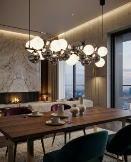 NOWOCZESNA LAMPA WISZĄCA CZARNA SAONA W27