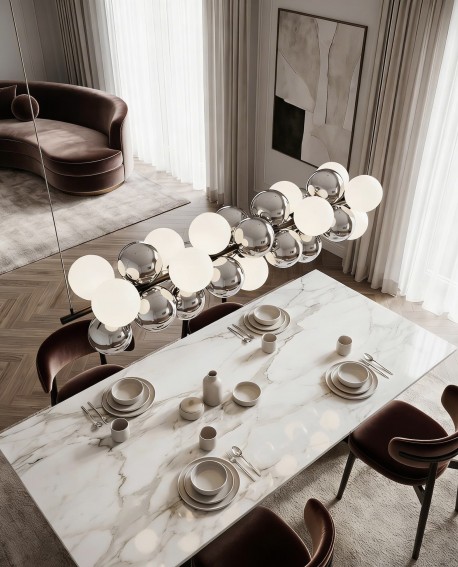 NOWOCZESNA LAMPA WISZĄCA CZARNA SAONA W27