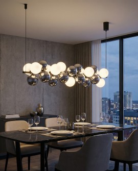 NOWOCZESNA LAMPA WISZĄCA CZARNA SAONA W27