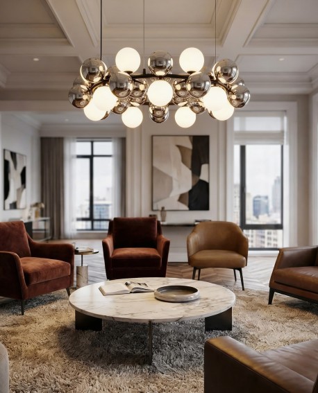 NOWOCZESNA LAMPA WISZĄCA CZARNA SAONA W42