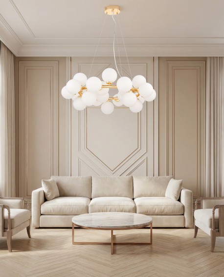 NOWOCZESNA LAMPA WISZĄCA ZŁOTA MARSIADA W25