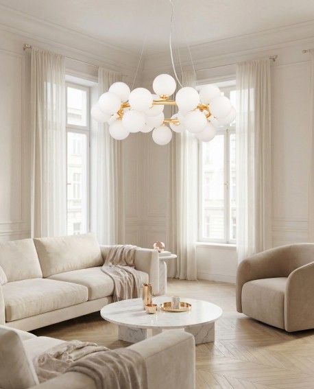 NOWOCZESNA LAMPA WISZĄCA ZŁOTA MARSIADA W25