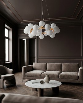 NOWOCZESNA LAMPA WISZĄCA ZŁOTA MARSIADA W25