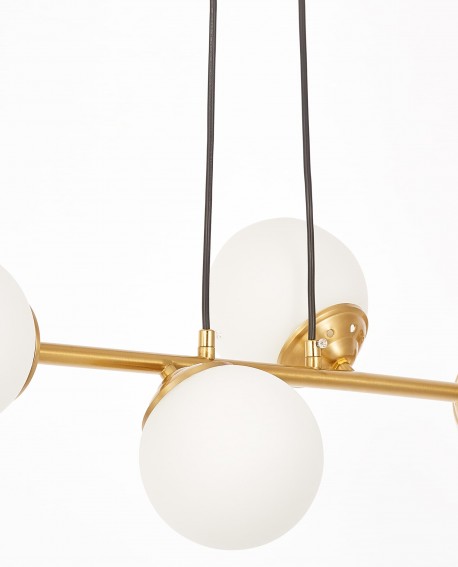 NOWOCZESNA LAMPA WISZĄCA SZCZOTKOWANE ZŁOTO FINO W4