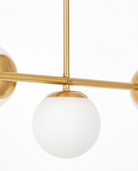 NOWOCZESNA LAMPA SUFITOWA WISZĄCA SZCZOTKOWANE ZŁOTO LEDO W3 LONG