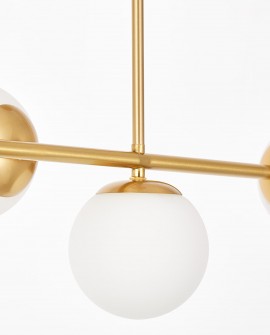 NOWOCZESNA LAMPA SUFITOWA WISZĄCA SZCZOTKOWANE ZŁOTO LEDO W3 LONG