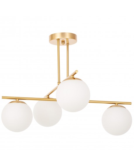 NOWOCZESNA LAMPA SUFITOWA WISZĄCA SZCZOTKOWANE ZŁOTO LEDO W4