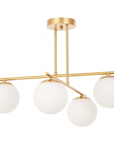 NOWOCZESNA LAMPA SUFITOWA WISZĄCA SZCZOTKOWANE ZŁOTO LEDO W4