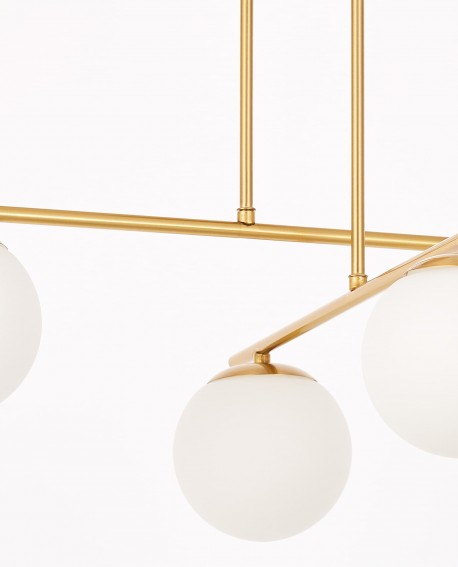 NOWOCZESNA LAMPA SUFITOWA WISZĄCA SZCZOTKOWANE ZŁOTO LEDO W4