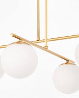 NOWOCZESNA LAMPA SUFITOWA WISZĄCA SZCZOTKOWANE ZŁOTO LEDO W4