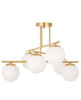 NOWOCZESNA LAMPA SUFITOWA WISZĄCA SZCZOTKOWANE ZŁOTO LEDO W6