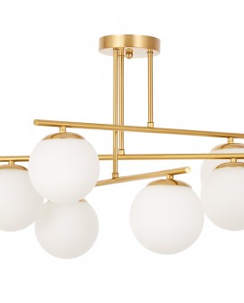 NOWOCZESNA LAMPA SUFITOWA WISZĄCA SZCZOTKOWANE ZŁOTO LEDO W6