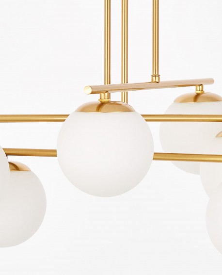 NOWOCZESNA LAMPA SUFITOWA WISZĄCA SZCZOTKOWANE ZŁOTO LEDO W6