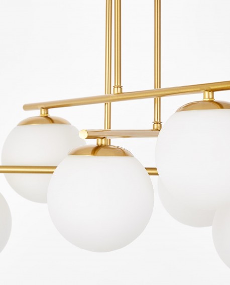 NOWOCZESNA LAMPA SUFITOWA WISZĄCA SZCZOTKOWANE ZŁOTO LEDO W6