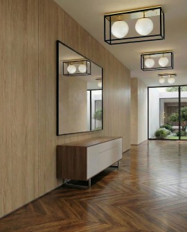 NOWOCZESNA LAMPA SUFITOWA ZŁOTY PLAFON MALDINI W2