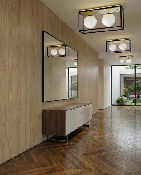 NOWOCZESNA LAMPA SUFITOWA ZŁOTY PLAFON MALDINI W2