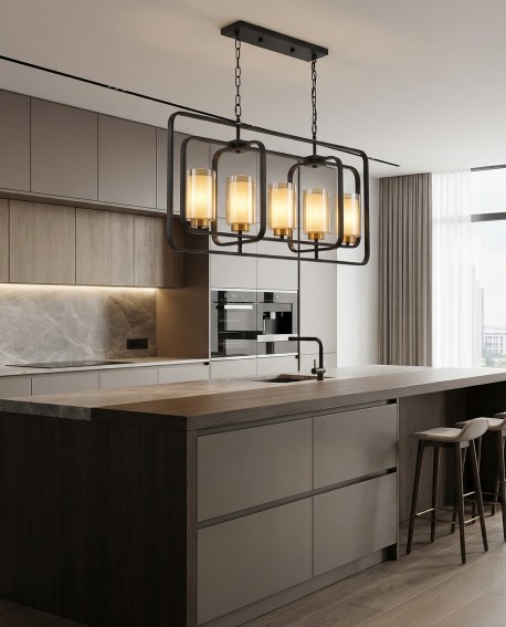 LAMPA WISZĄCA LOFT CHARNO-MOSIĘŻNA CHICAGO W5