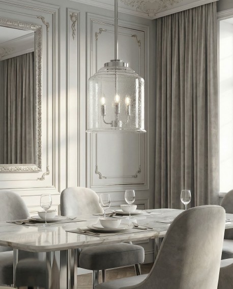 NOWOCZESNA LAMPA WISZĄCA CHROMOWANA RALTON W3